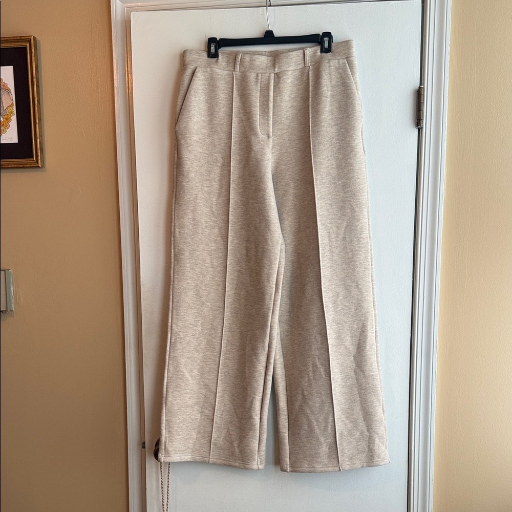 OGL Beautiful Neutral Beige Knit Wide-Leg Pants